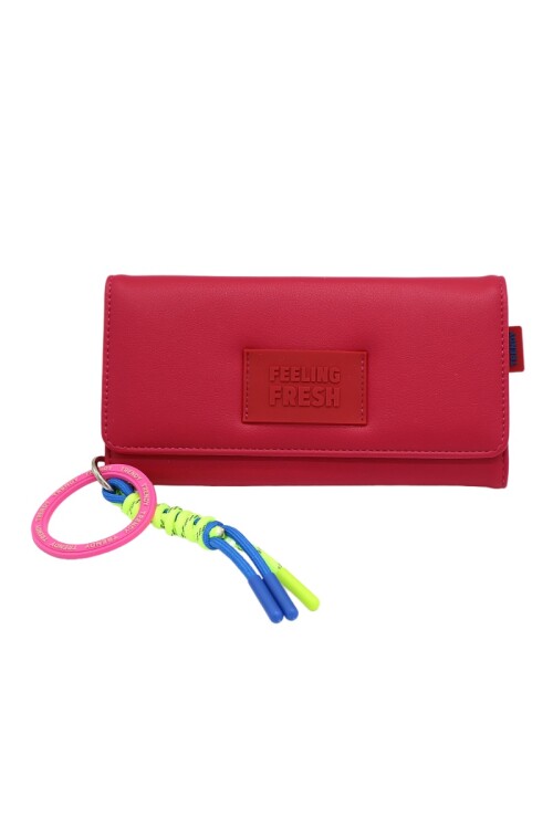 Billetera con llavero Fucsia