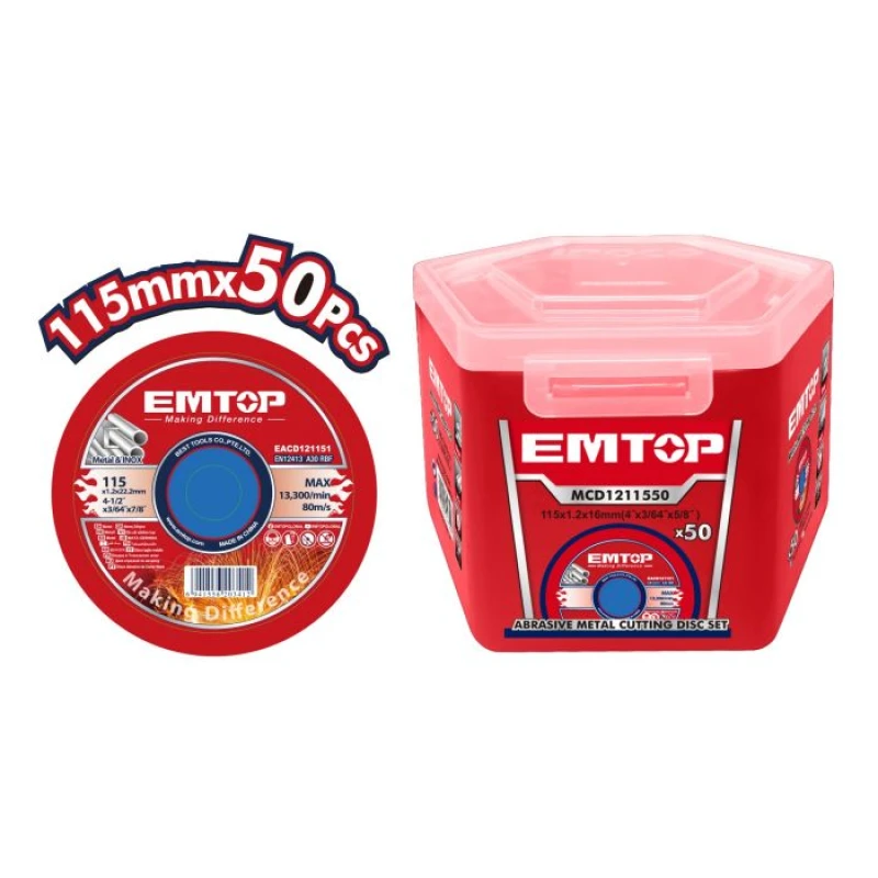 Disco Emtop Metal/inox 115mmx1.2mm Disco Emtop Metal/inox 115mmx1.2mm