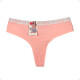 Tanga Colaless Love De Algodón Rosa