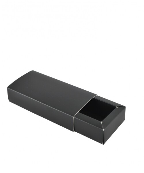 CAJA ECO BOMBONES 6x12x2,5 cm (3 bombones) NEGRO