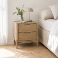 MESA DE LUZ 2 CAJONES MADERA MACIZA - NEST MESA DE LUZ 2 CAJONES MADERA MACIZA - NEST