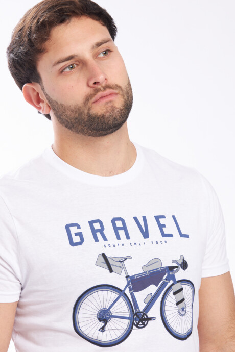 T-SHIRT GRAVEL425 Blanco