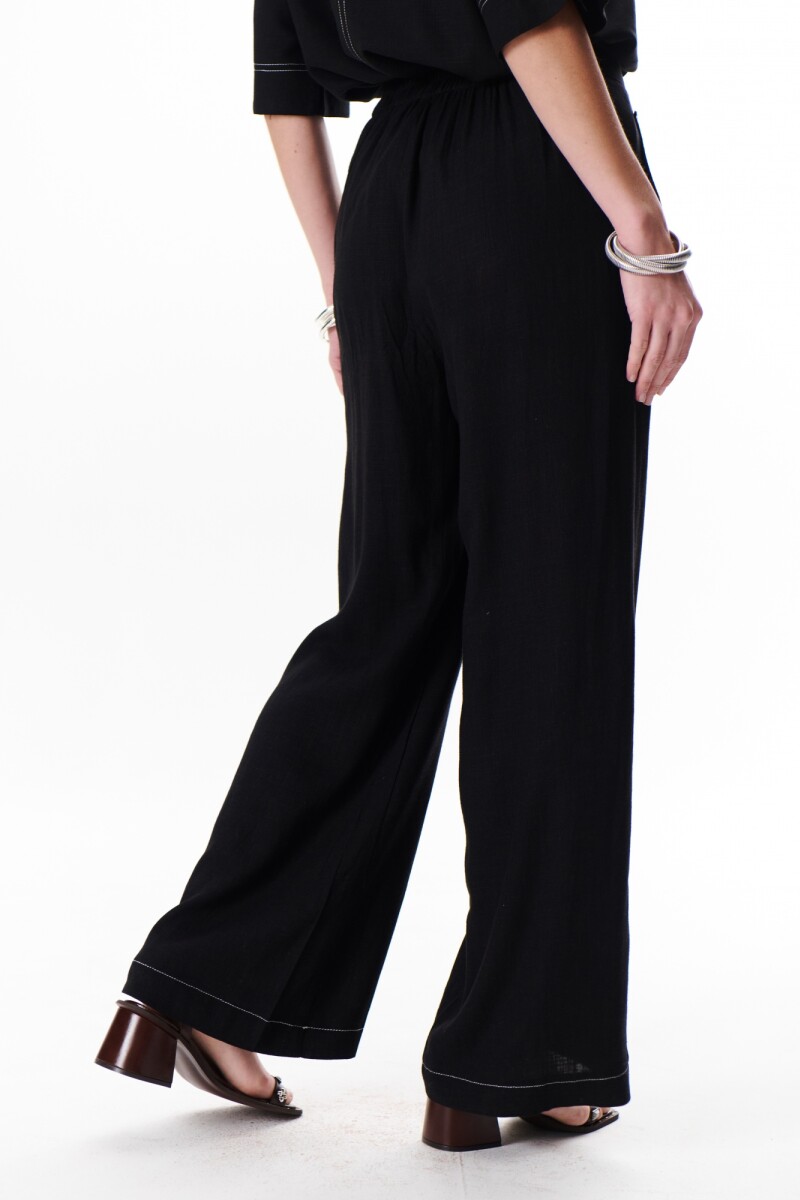 PANTALON LINO POCKET NEGRO