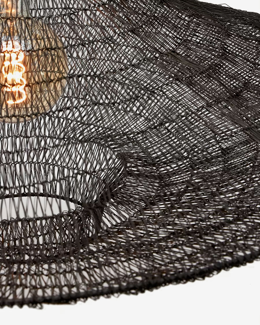 Lámpara de techo Makai de metal con acabado negro Ø 87 cm Lámpara de techo Makai de metal con acabado negro Ø 87 cm