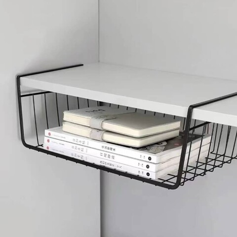 Cesta colgante organizador para debajo estante armario Cesta colgante organizador para debajo estante armario
