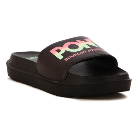 Chancletas Ojotas Pony Negro/Coral 38