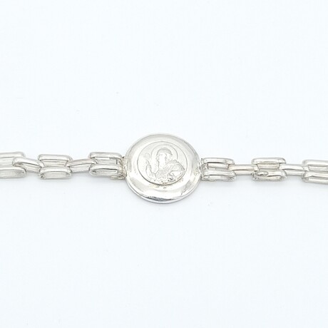 Pulsera de plata 925 y double en oro 18 ktes con nácar. Pulsera de plata 925 y double en oro 18 ktes con nácar.
