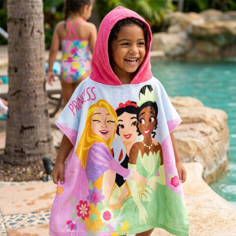 Bata Poncho de Baño Infantil Princesas Disney U