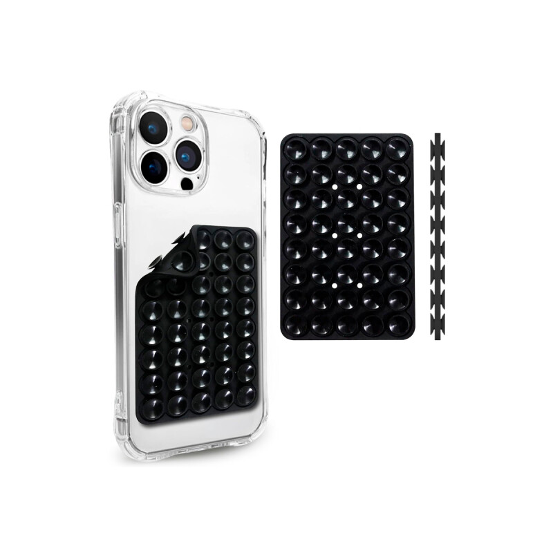 Soporte ventosa doble para celular color negro Soporte Ventosa Doble Para Celular Color Negro