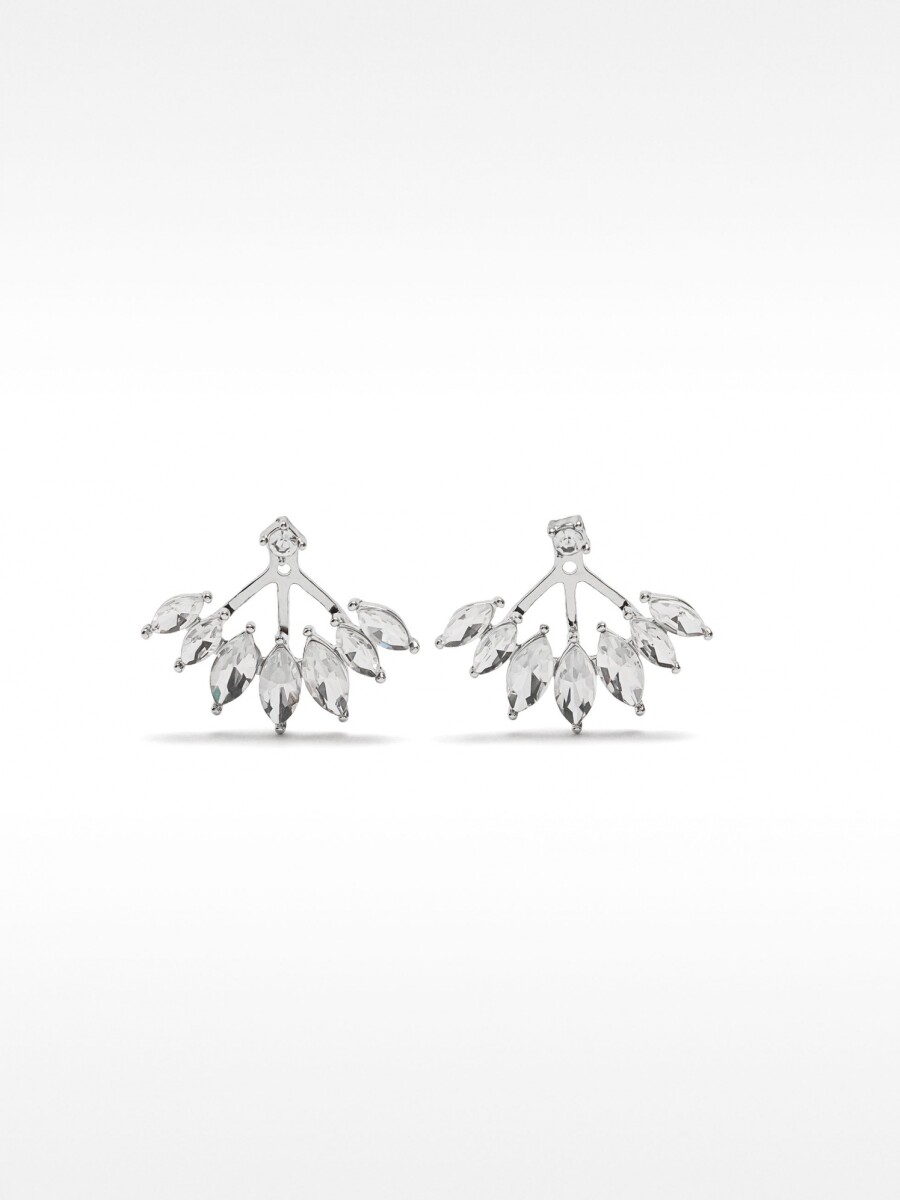 Pendientes Cortos Brillantes plateado