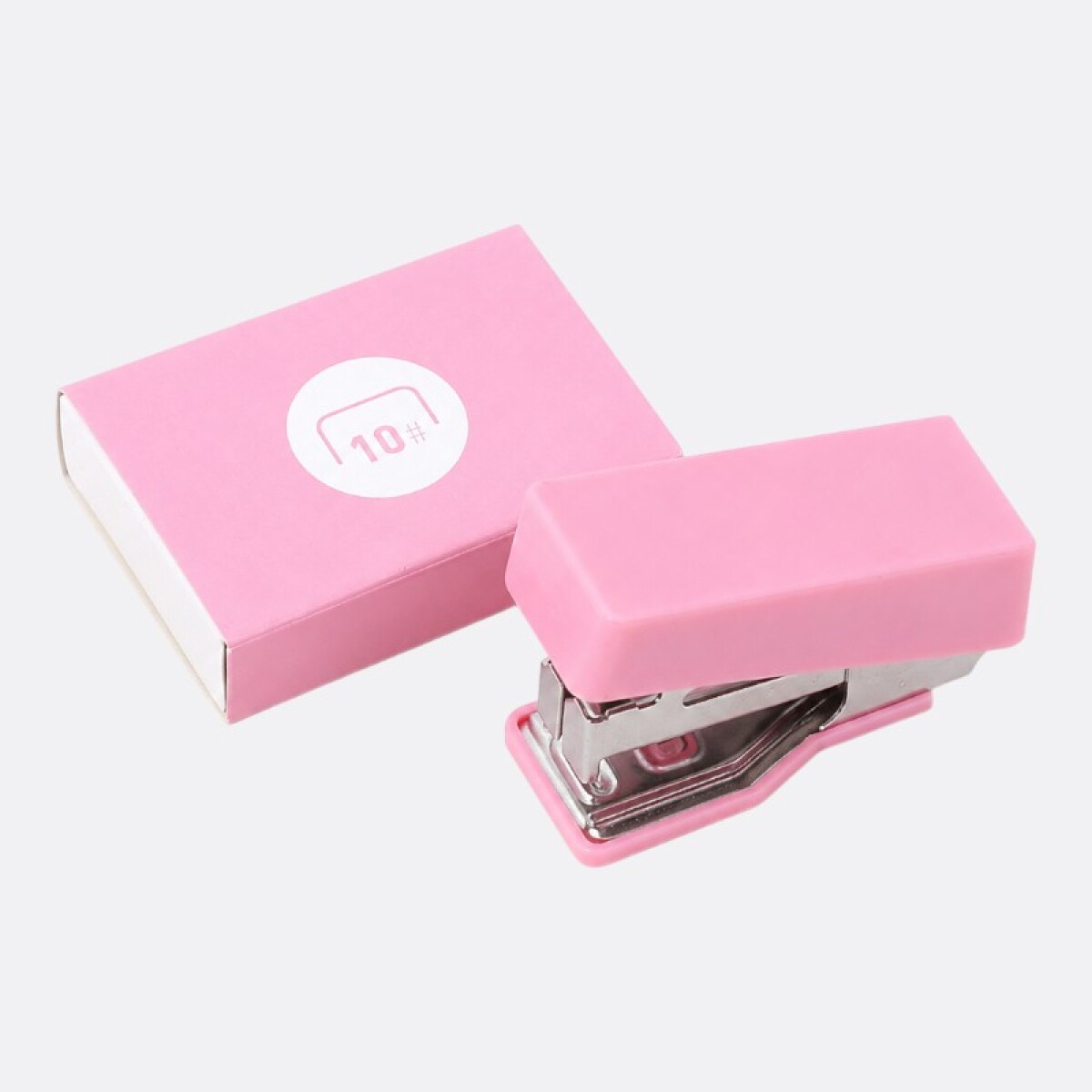 Mini Engrampadora Con 400 Grampas - Rosa 