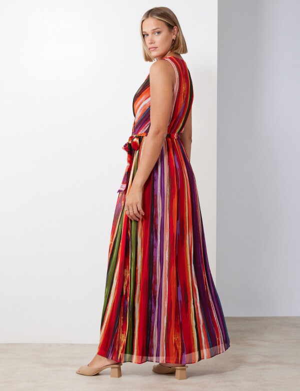 Vestido Maxi MULTI/ROJO