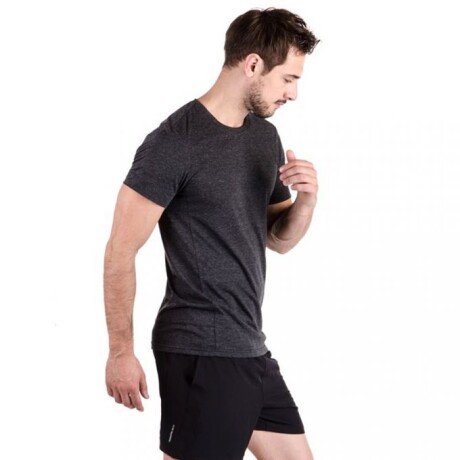 Remera Topper Training Hombre Poly/Cttn Negro Melange S/C