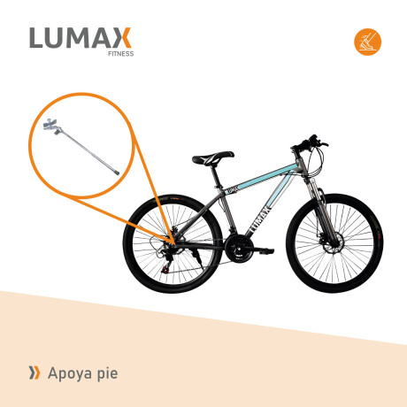 Bicicleta Montaña Aluminio rodado 26 Freno Disco Lumax Gris