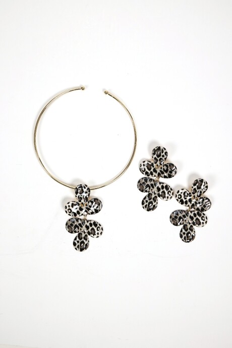 Collar Becky, Set Collar Y Caravanas Color Unico