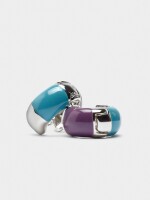 Aros Con Esmaltado multicolor