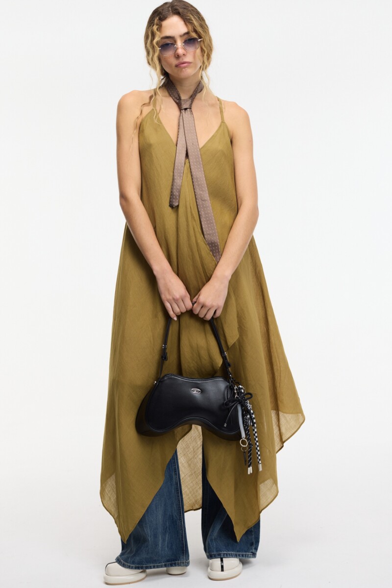 VESTIDO ASIMETRICO Kaki