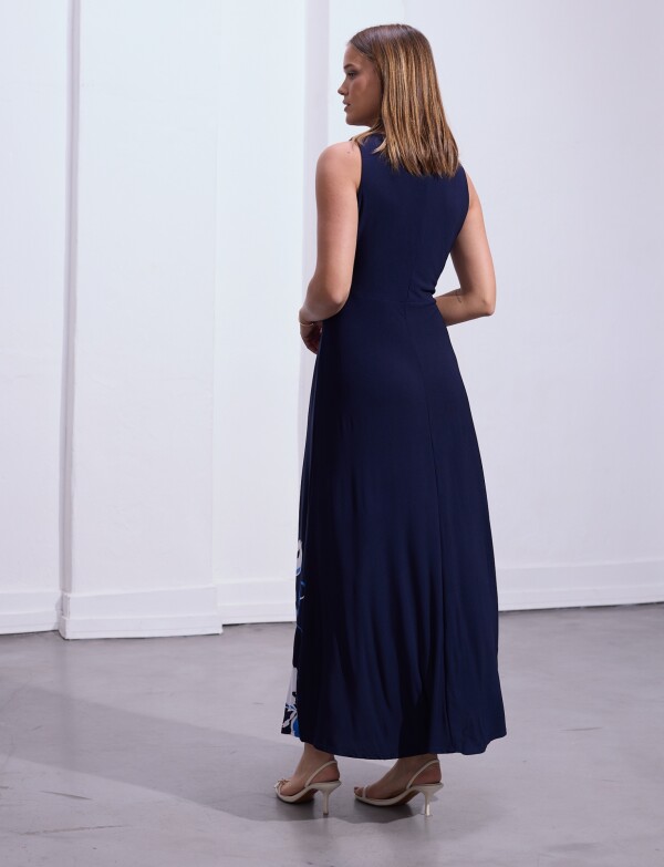 Vestido Maxi Keyhole MARINO/MULTI