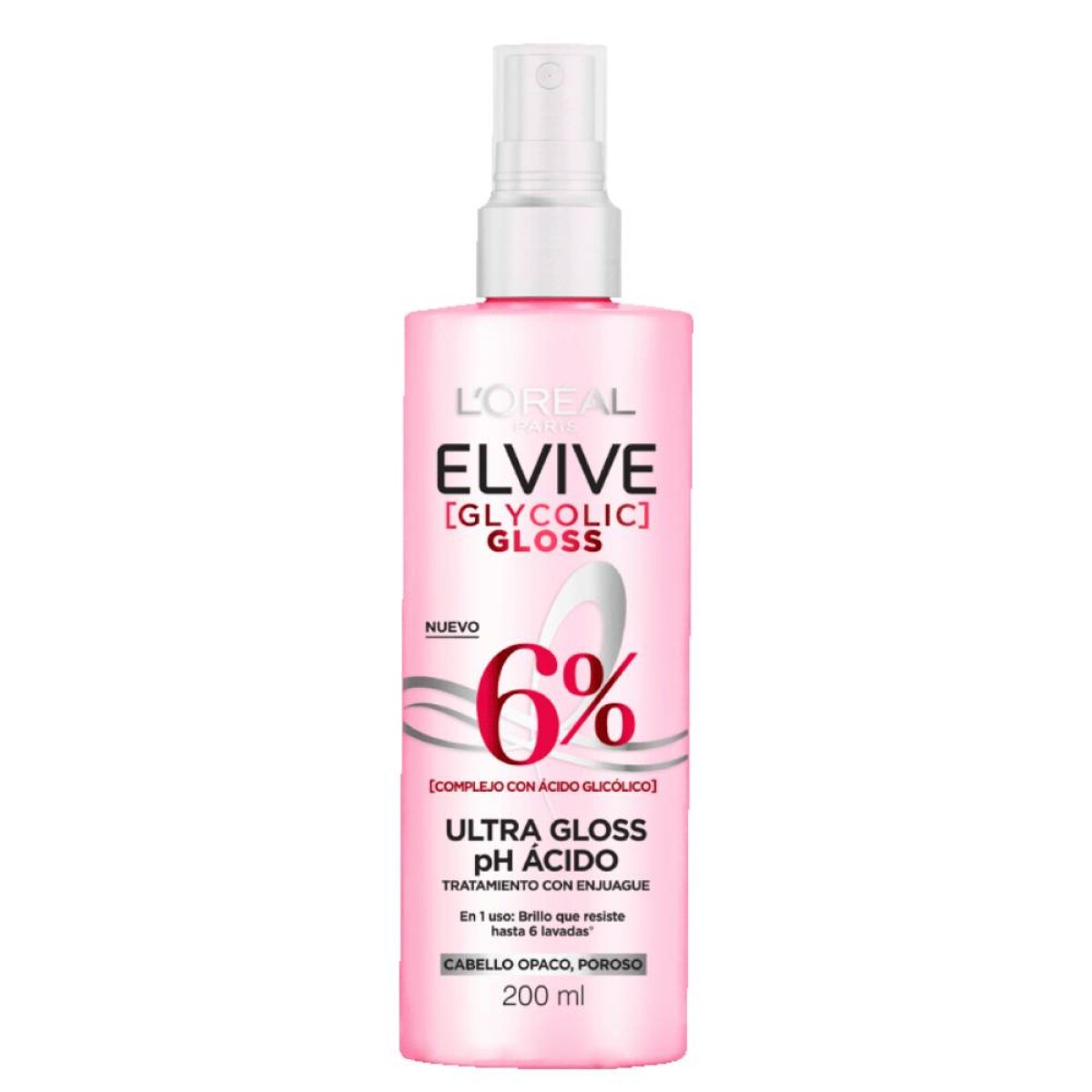 Tratamiento Capilar Elvive L'Oréal Paris Glycolic Gloss Ultra Gloss 200ml 