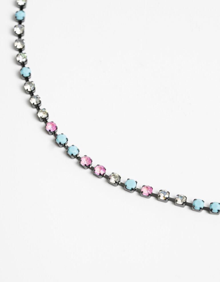 Collares Cortos Strass Collar Corto Strass Multicolor - Combinacion Multicolor