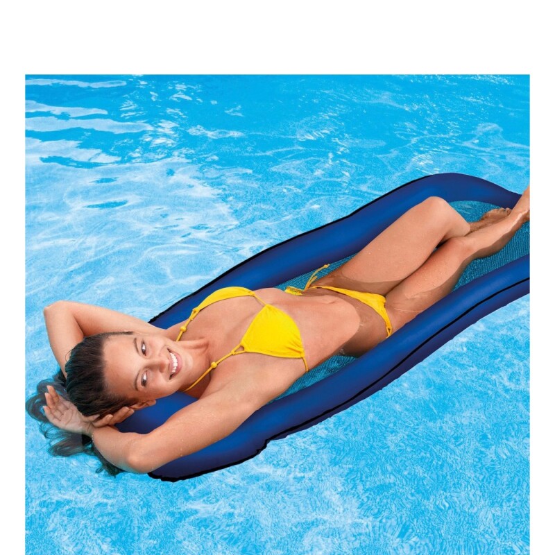 INTEX COLCHONETA INFLABLE FLOTANTE CON MALLA REJILLA PERMEABLE 94 X 178 CMS Intex Colchoneta Inflable Flotante Con Malla Rejilla Permeable 94 X 178 Cms