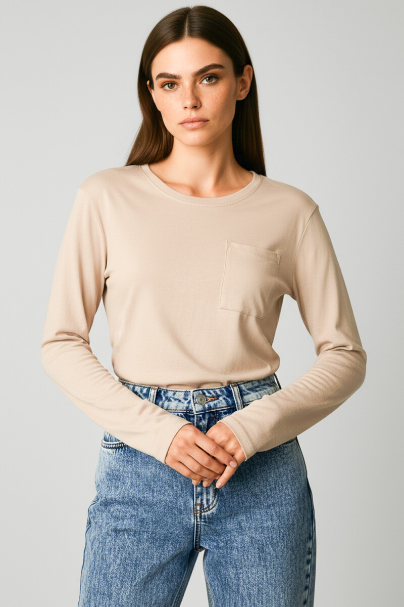 Remera Dupla - Taupe Claro 