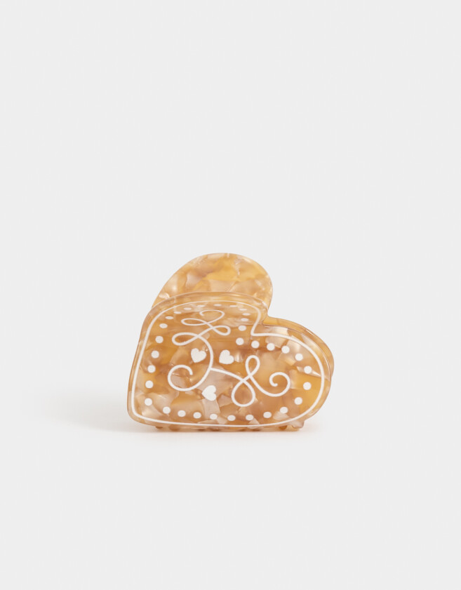 Broche Especiales Broche Acrílico Corazón - Combinacion Bicolor