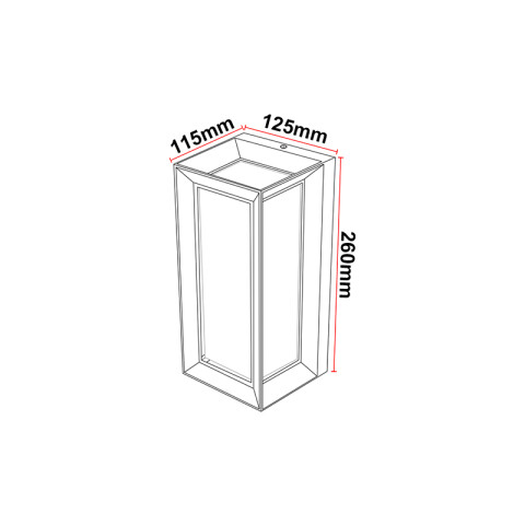 Lámpara de pared LED vertical IP65 12W luz cálida IX4554