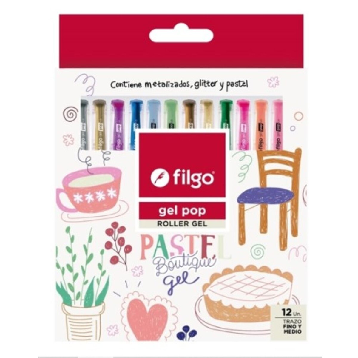 Filgo Roller Gel Pop- Estuche 12 pastel Boutique 