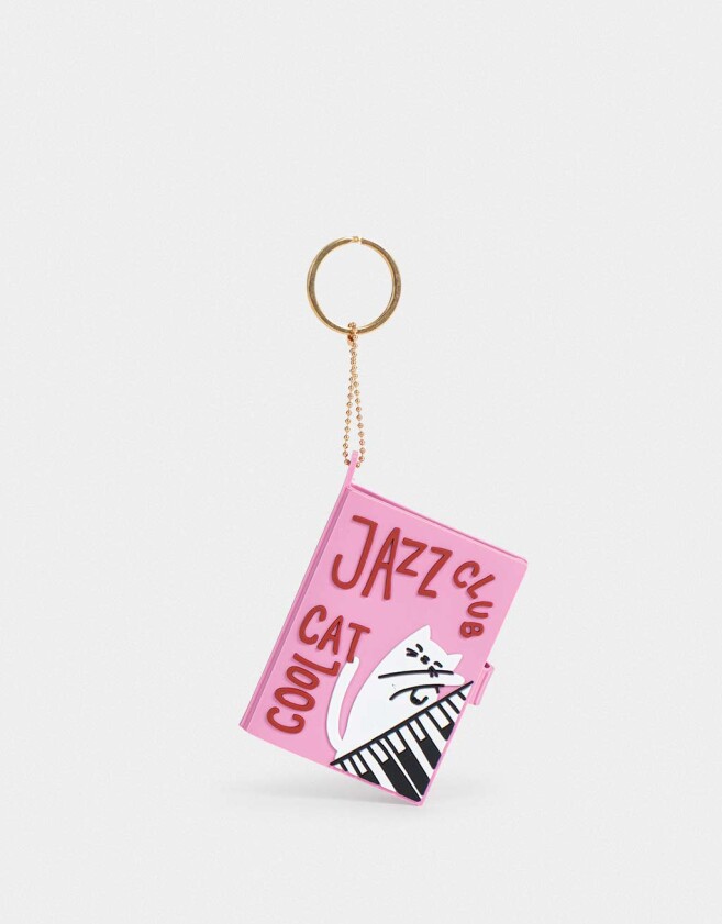 Llavero Silicona Llavero & Charm Libreta Jazz Club - Rosa Claro