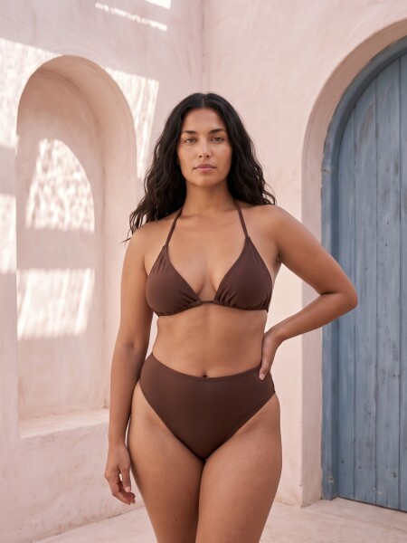 TRIANGULO MADI CON COPA REMOVIBLE CHOCOLATE