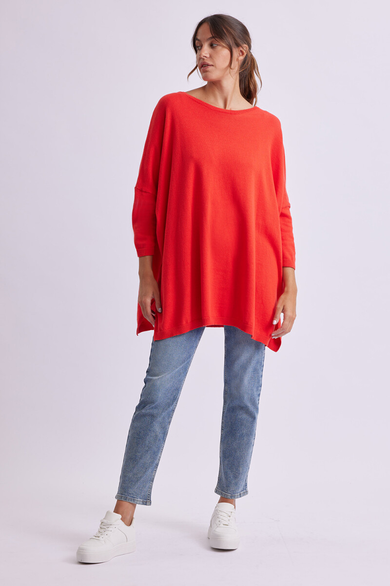 Buzo de punto oversize Rojo