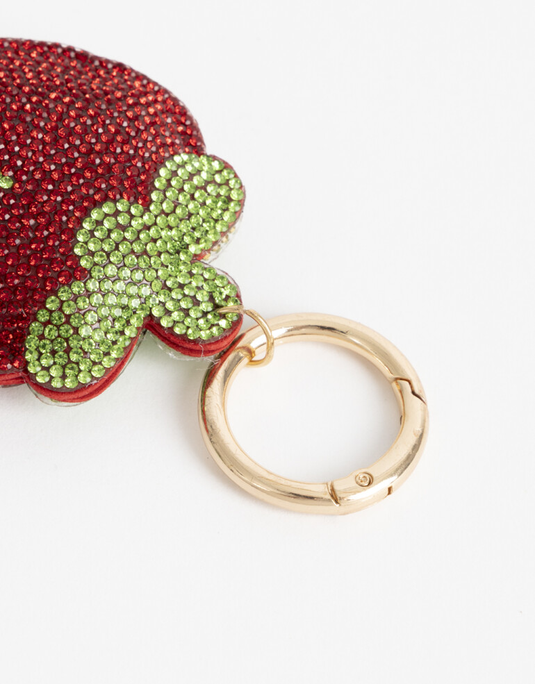 Llavero Strass Llavero Y Bag Charm Frutilla Strass - Combinacion Bicolor