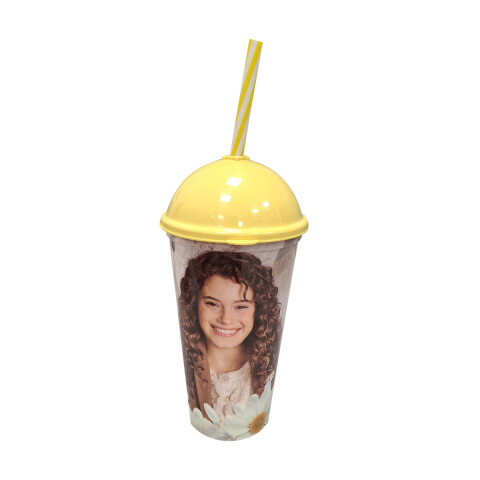 Vaso Plástico Milk Shake con Pajita Margarita 500 ml U