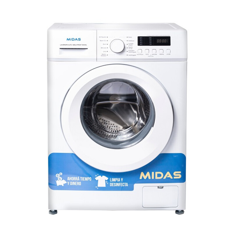 Lavarropa Automatica Midas Adela 8K carga frontal Blanco Lavarropa Automatica Midas Adela 8K carga frontal Blanco