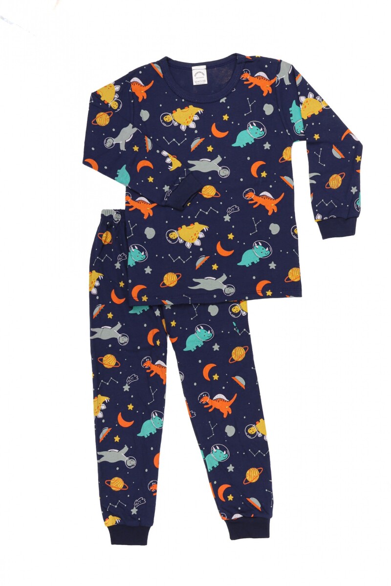 Pijama Dinosaurios - Azul Marino 
