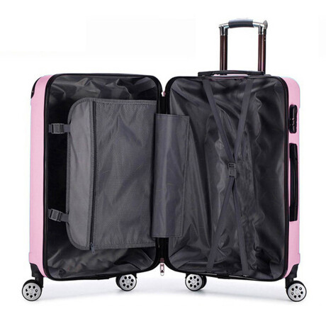 Valija Rígida 24'' Resistente Impermeable 4 Ruedas Rosa