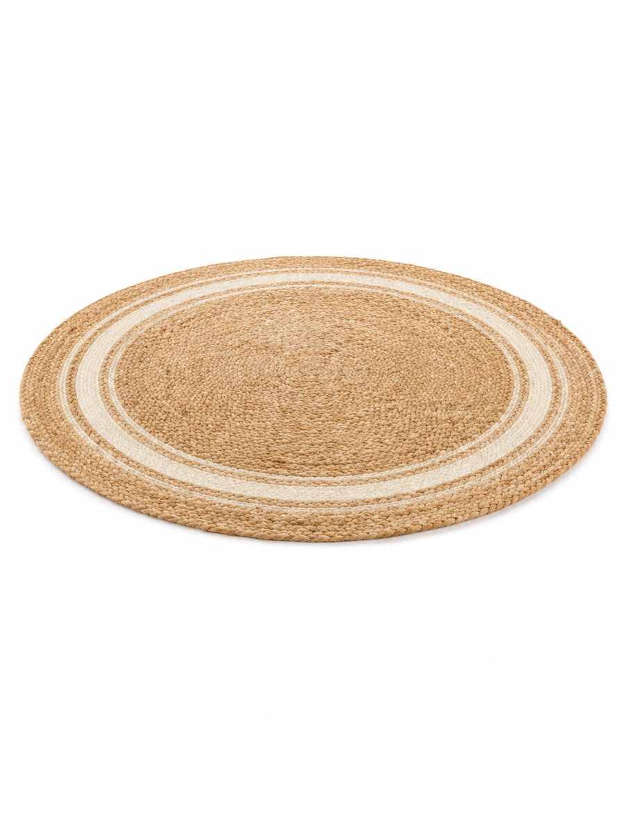 ALFOMBRA DE YUTE Y ALGODÓN - BEIGE 
