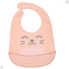Babero silicona BUBA carita rosa claro