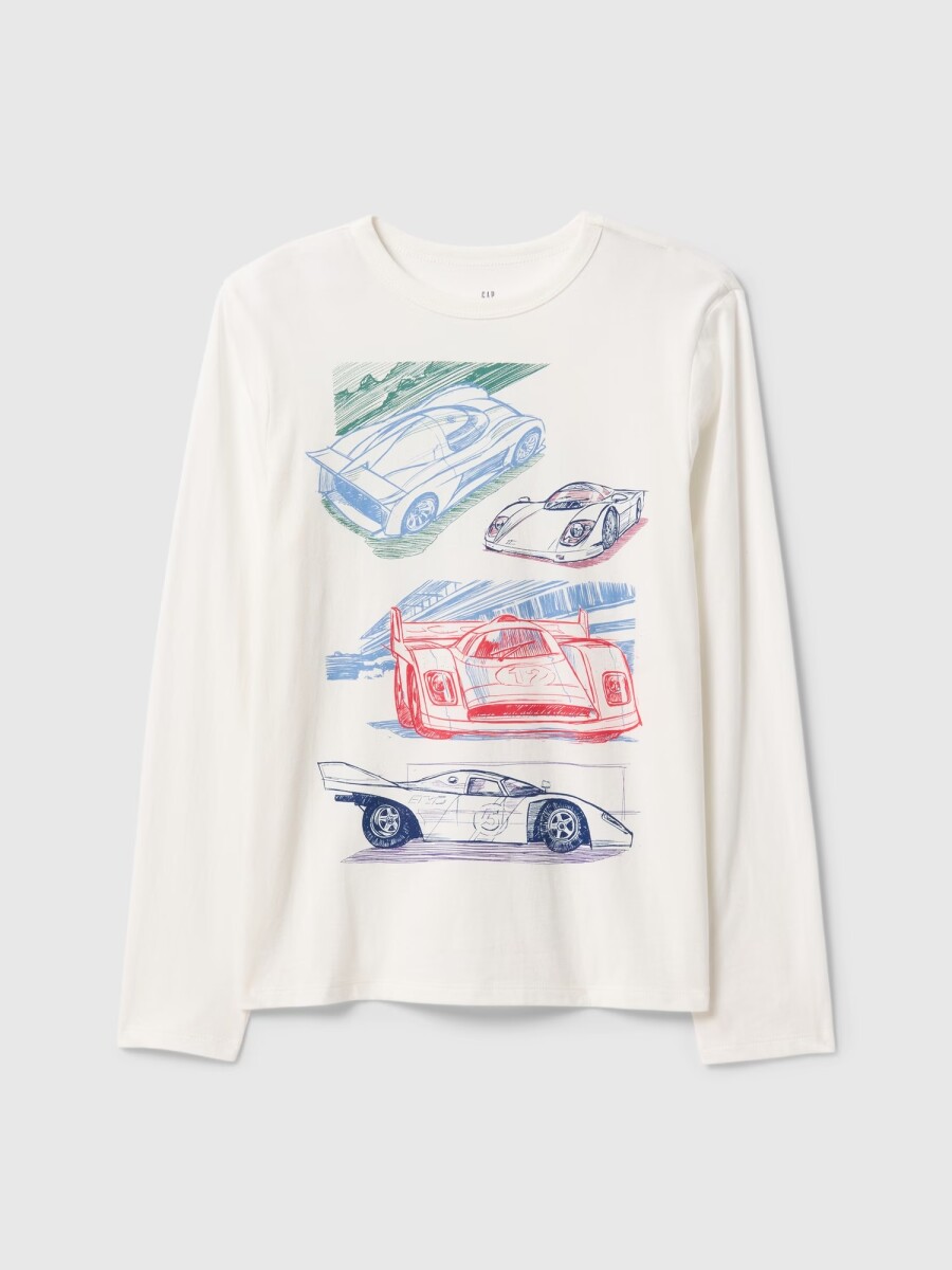 Remera Gràfico Manga Larga Niño - New Off White 