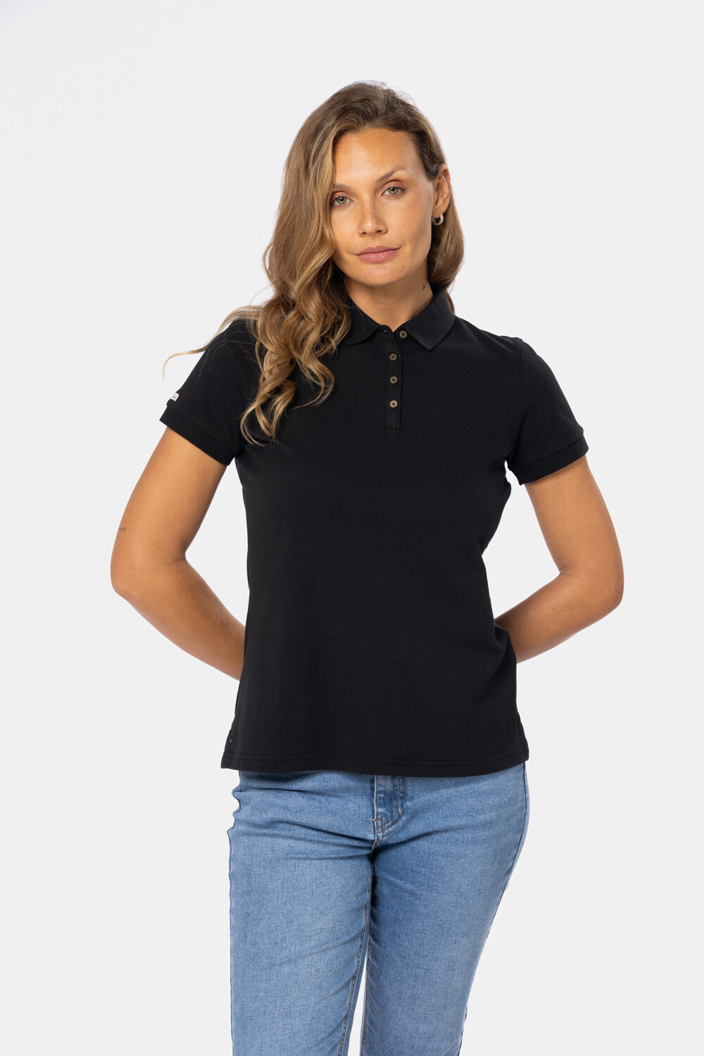 POLO PIQUE LISA Negro