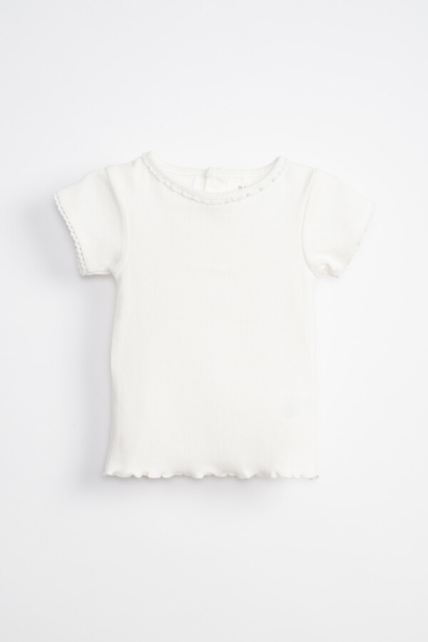 Remera Manga Corta Rib Cruda