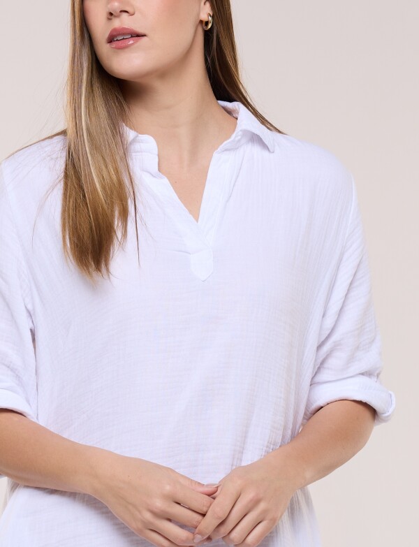 Vestido Botones BLANCO
