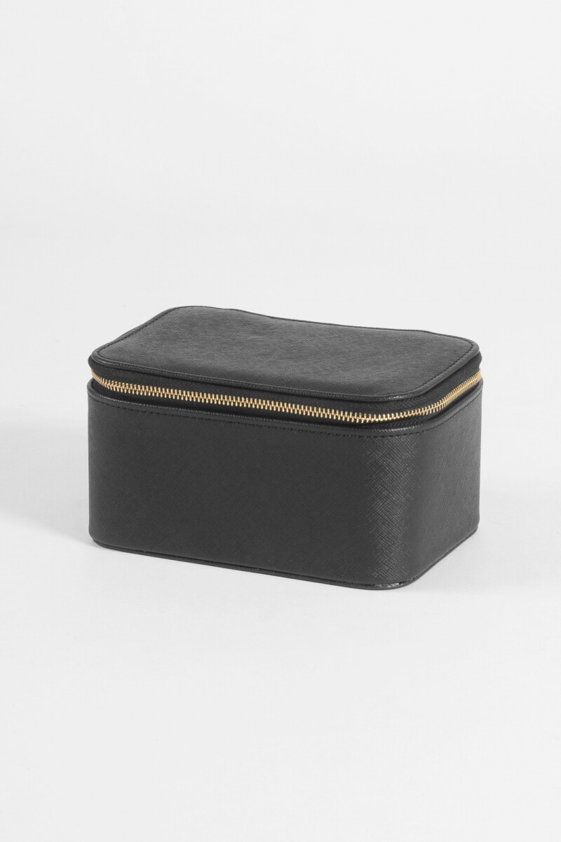 Alhajero organizador con 8 estuches removibles - negro 