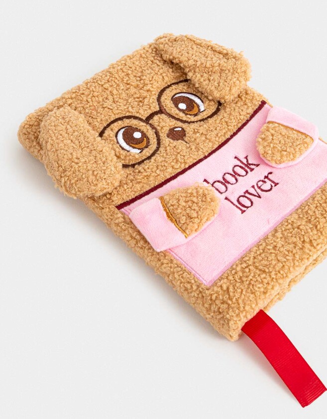 Anotadores Cuadernos y Memos Lúdico Cuaderno A5 Peludo Con Forma De Perrito - Marron Medio