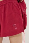 Short con bolsillos rojo