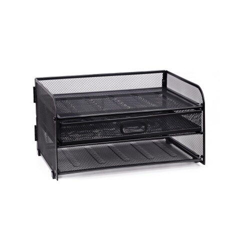 ORGANIZADOR DE ESCRITO NEGRO METAL A377
