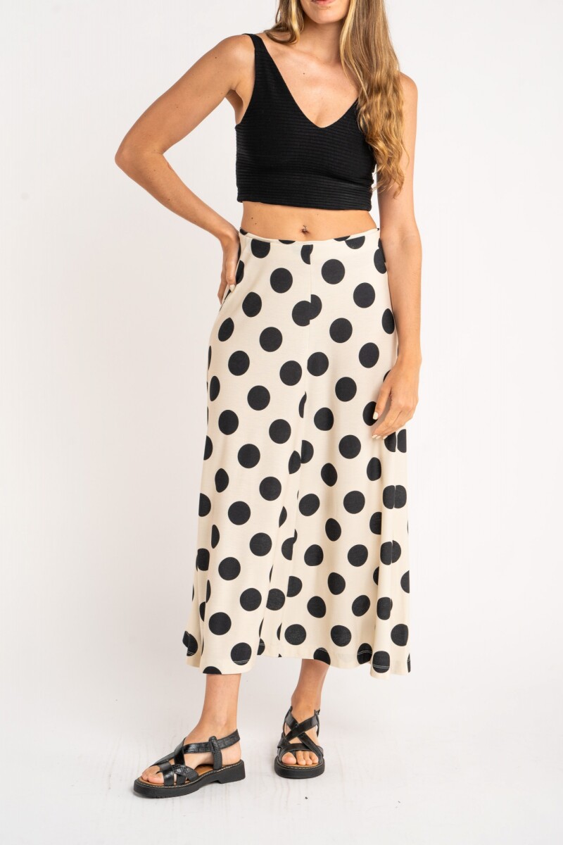 Falda Lunares Nácar