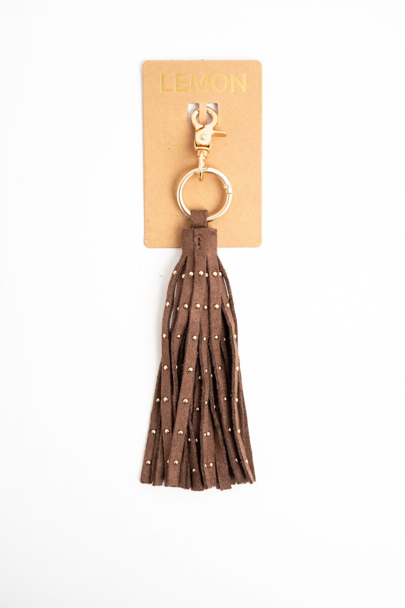 Charm Flecos Y Tachas Gamuza Vegana Chocolate