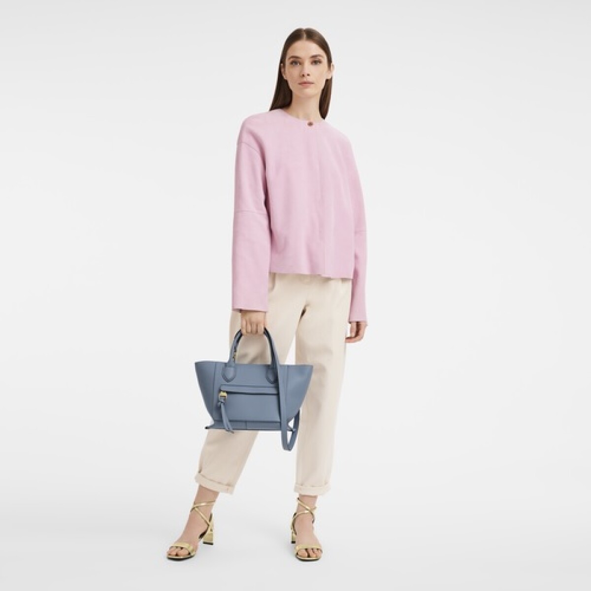 Longchamp -Cartera de cuero con asas y correa desmontable, Mailbox - 0 